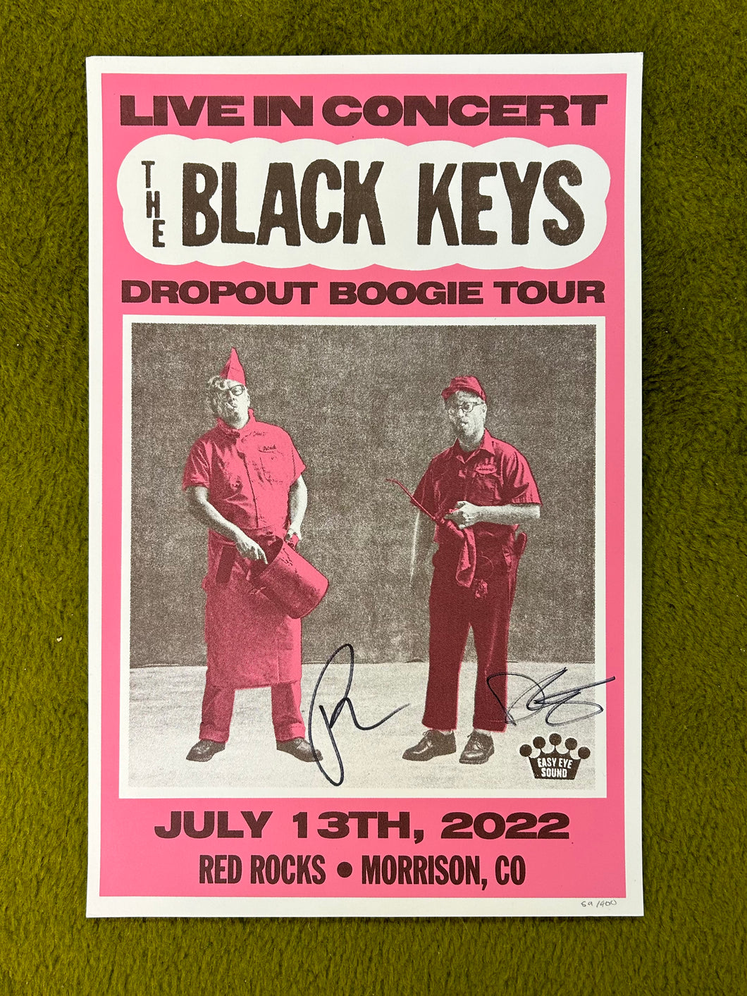 The Black Keys Dropout Boogie Tour, signed Poster